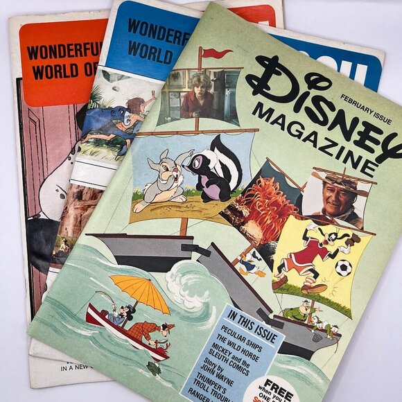 Vintage Disney Magazine Lot - 3 Issues from 1969-1970s - Rare Collectible Disney - Picture 2 of 5